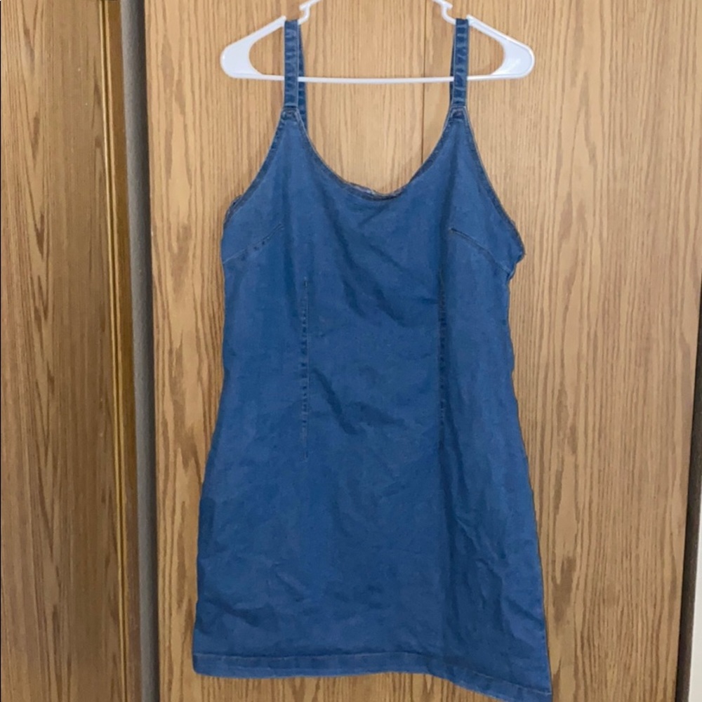 Denim mini dress